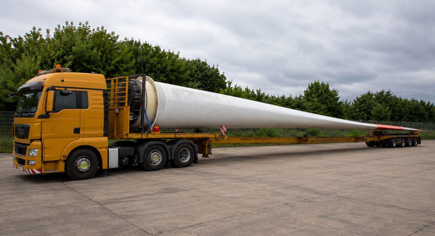 Transport elementu turbiny wiatrowej