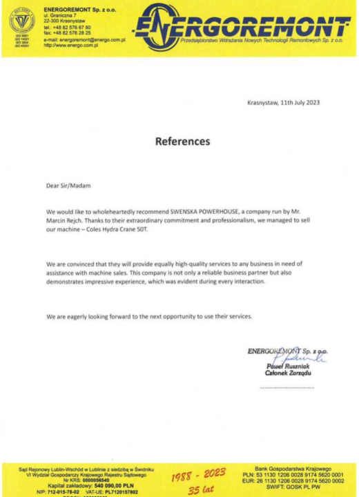 Referencja SWENSKA 04