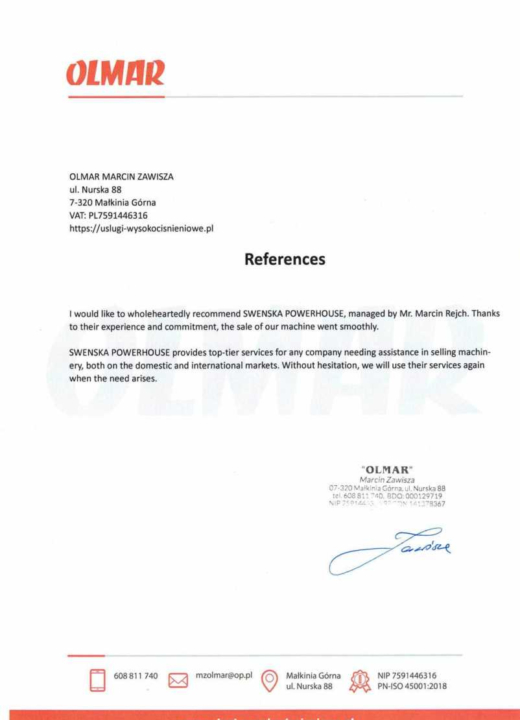Referencja SWENSKA 23