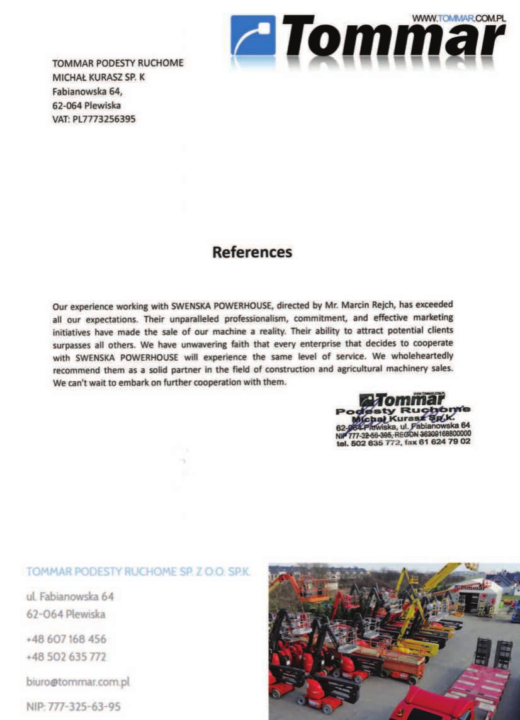 Referencja SWENSKA 38