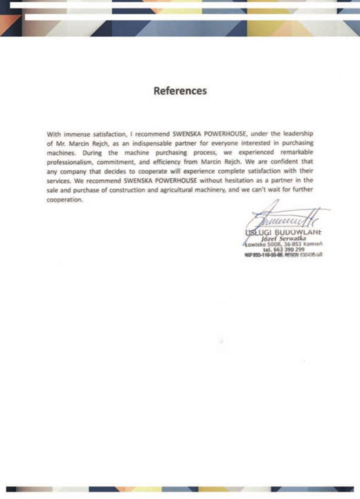 Referencja SWENSKA 43