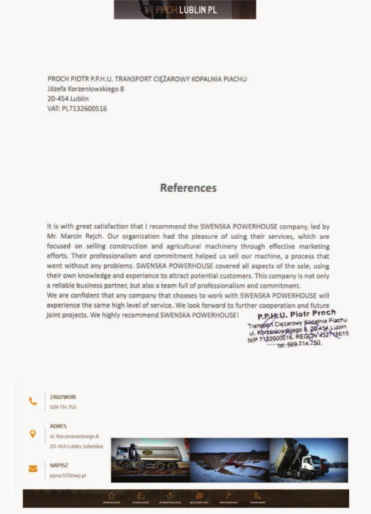 Referencja SWENSKA 93